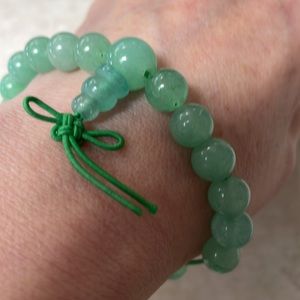 Authentic Green Jade Beaded Bracelet New